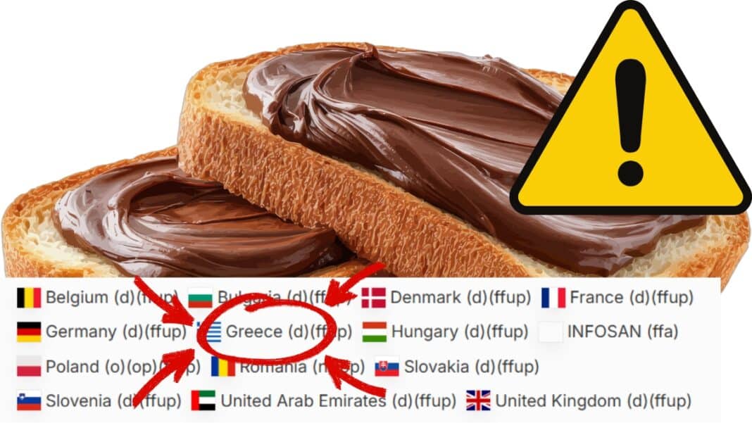 Δημοφιλές άλειμμα σοκολάτας που πωλείται και στην Ελλάδα προκάλεσε αναφυλακτικό σοκ - Ενημερώθηκαν 13 χώρες για σοβαρό κίνδυνο