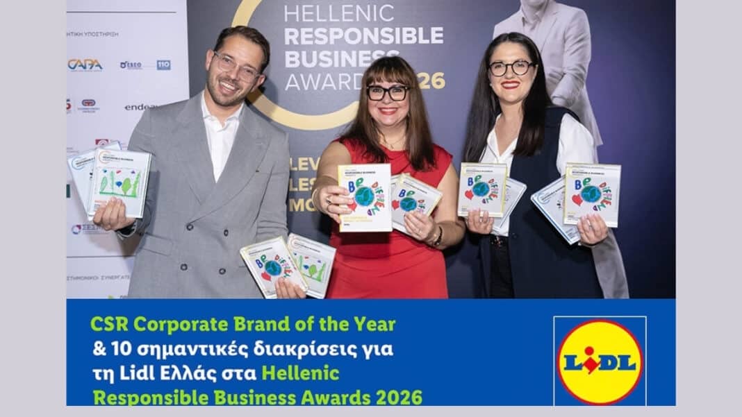 CSR Corporate Brand of the Year & 10 σημαντικές διακρίσεις για τη Lidl Ελλάς στα Hellenic Responsible Business Awards 2026