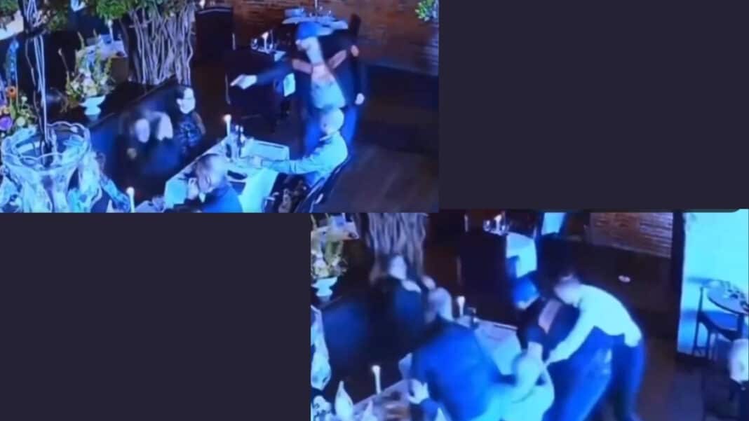 Ηρωικός σερβιτόρος απέτρεψε δολοφονία μέσα σε εστιατόριο – Δικηγόρος σημάδεψε με όπλο την πρώην σύζυγό του