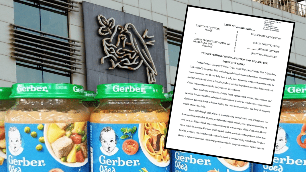 Nestlé: Αγωγή του γενικού εισαγγελέα του Τέξας για αρσενικό, μόλυβδο και κάδμιο σε βρεφικές τροφές της Gerber
