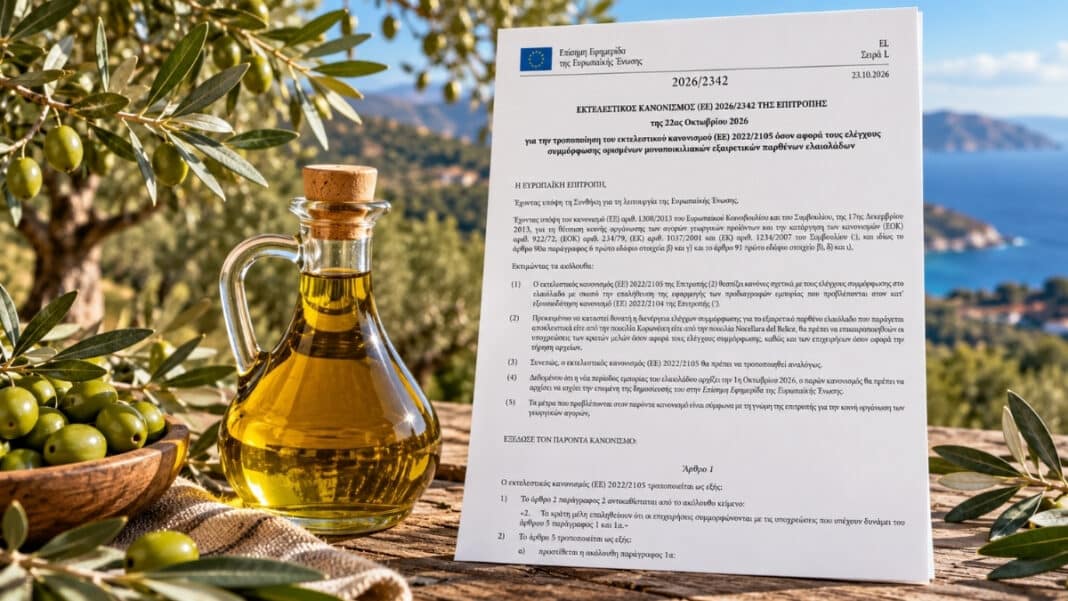 Παρθένο ελαιόλαδο: Σε ισχύ από τις 24 Οκτωβρίου νέοι ευρωπαϊκοί κανόνες - Ποια ελληνική ποικιλία επηρεάζεται από τα νέα όρια στερολών